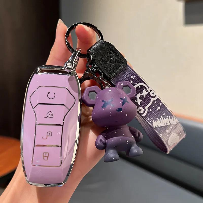 Pouzdro na klíče od auta Úplný kryt Ochrana držáku skořepiny pro BYD Tang EV600 Han EV Yuan ATTO 3 Song PLUS Pro MAX DMI Qin Auto příslušenství