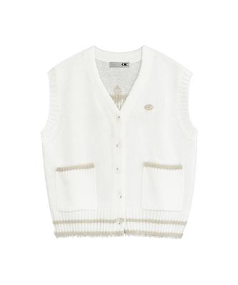 OIOI COLLECTION Nordic Knit Vest [Ivory]