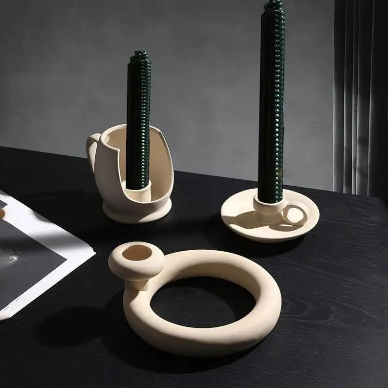 Nordische Polygon Runde Keramikvase Haus Wohnzimmer TV-Schrank Schreibtisch Ferienwohnung Kunstdekorationen Trockenblumenarrangements Vase