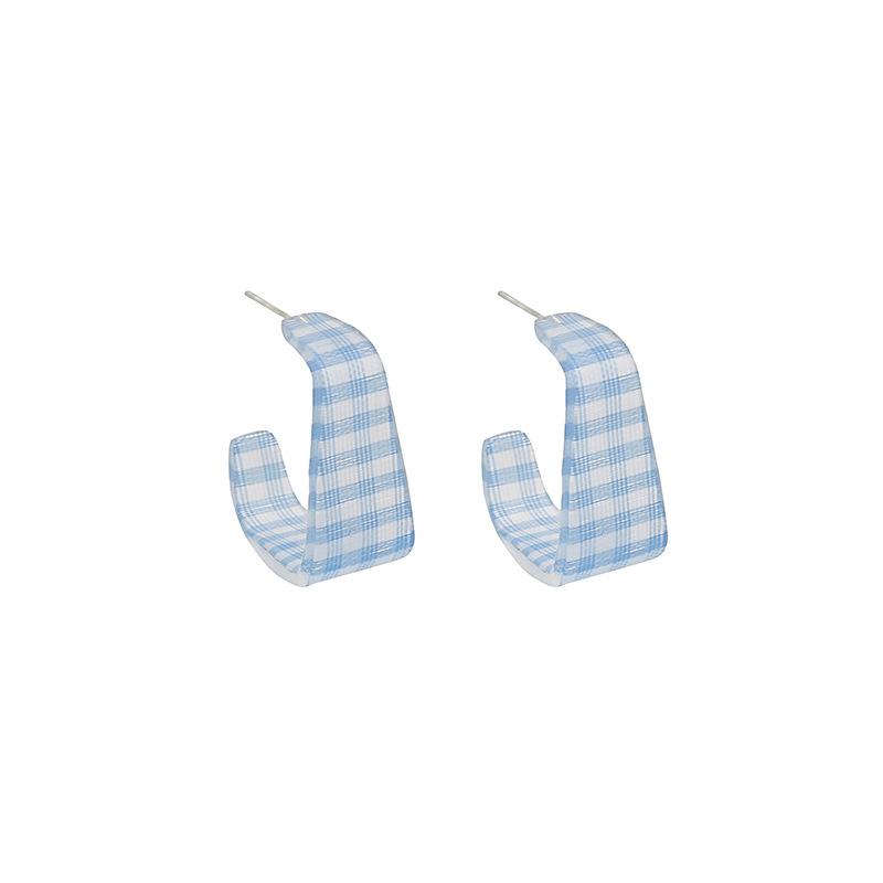 Small Fresh Rectangular Three-Dimensional Rectangular Earrings Girl S Heart Sweet Small Fresh Stud Earrings Women S Ear Jewelry