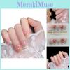Hand-painted Floral Blush False Nails For Cute And Elegant Look