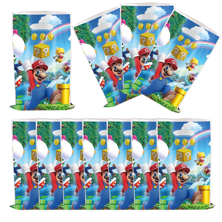Brother Mario Party Favors Gifts Stamps Slap Bracelet Stickers Christmas Stocking Fillers Birthday Souvenirs Decoration Supplies