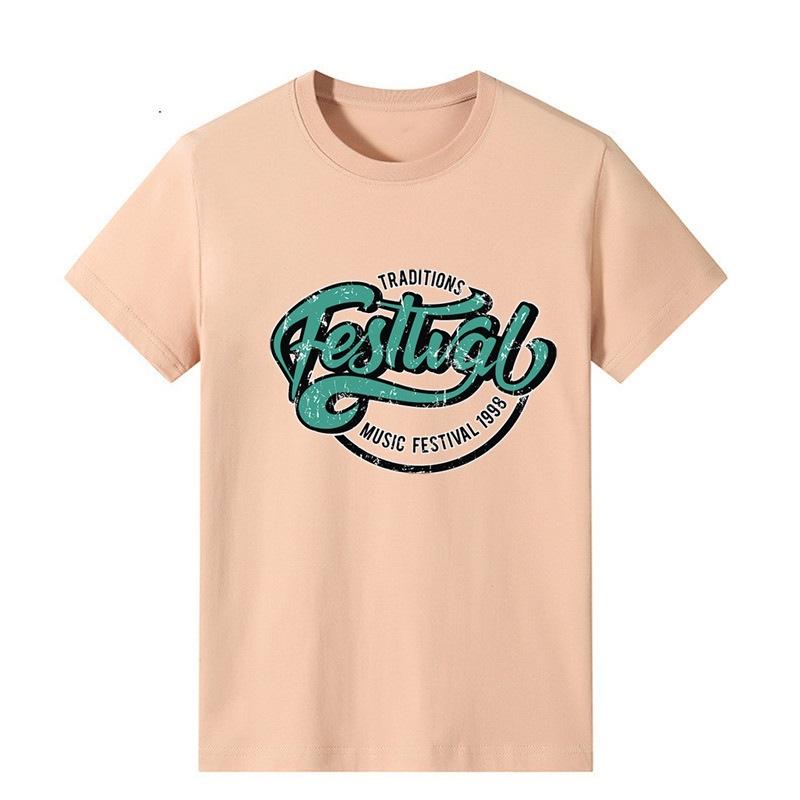 Kurzarm-T-Shirt für Männer und Frauen, lockerer Sommer, Rundhalsausschnitt, Buchstaben auf dem Unterhemd der Kleidung gedruckt