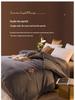 Cozy Autumn-Winter Double Patchwork Quilt: Plush Velvet Warm Bedding for Dorms & Homes