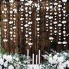 4m Hanging Love Streamer Romantic Paper Wedding Garland Reusable Glitter Love Heart Hanging Curtain Birthday Party