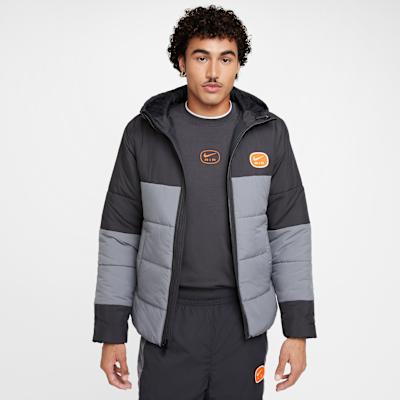 Nike Air Puffer Jacket Men s Coal Black/Cool Gray/White L