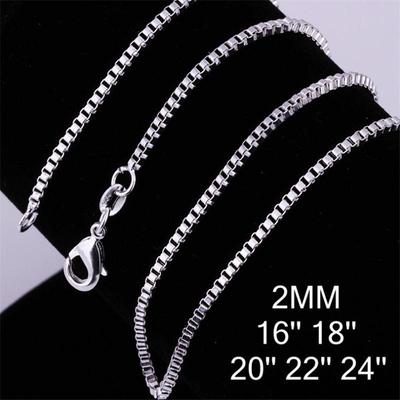 Korean Style 2MM Box Chain Necklace - Women's Simple Clavicle Chain, No Pendant, Short Necklace