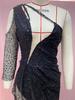Dreamy High-Slit Sequin Evening Dress - Long Sleeve Women's Formal Wear
