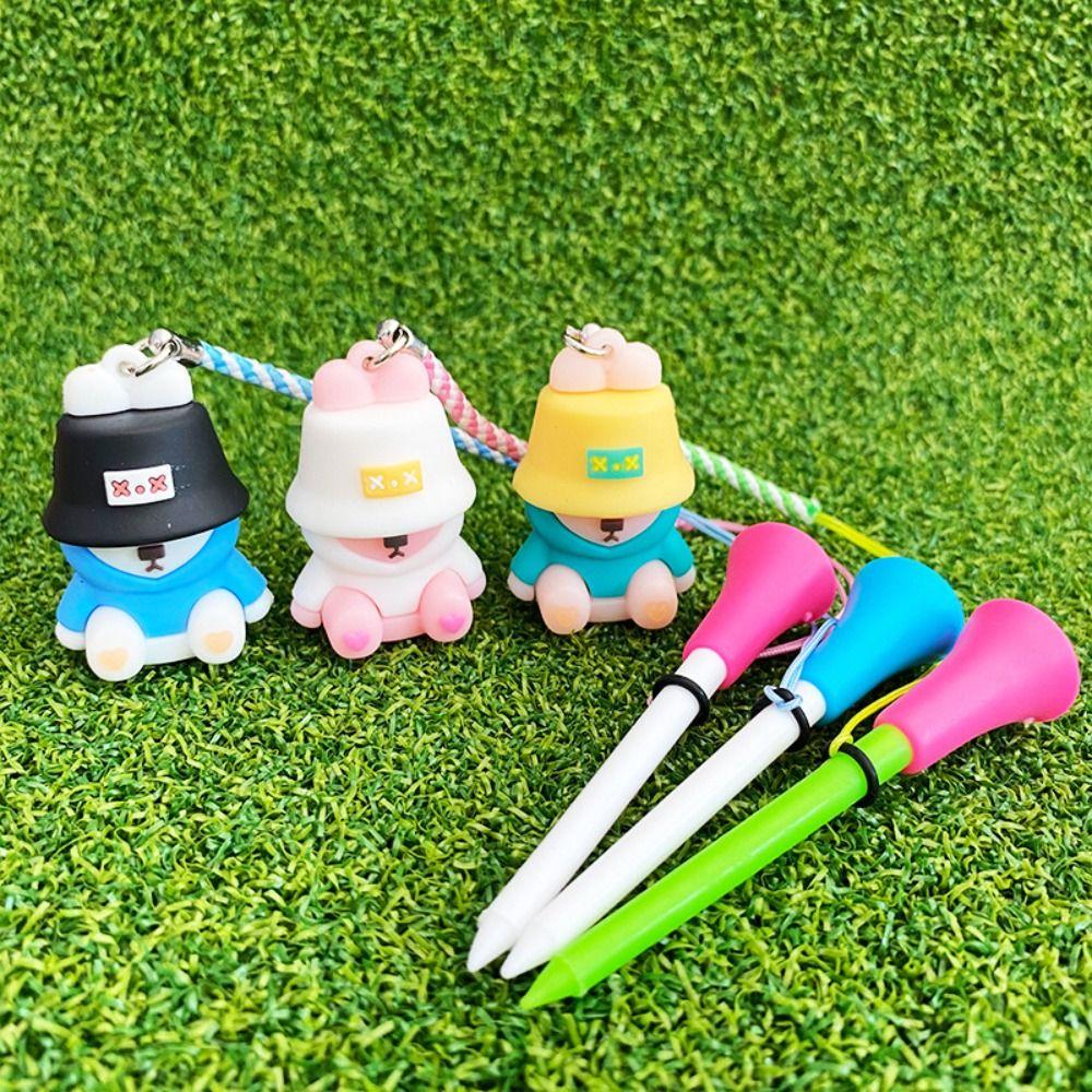 Plastic Fisherman's Bear Golf Tee Recyclable Golf Novelty Shape Tees  Golf Accessories