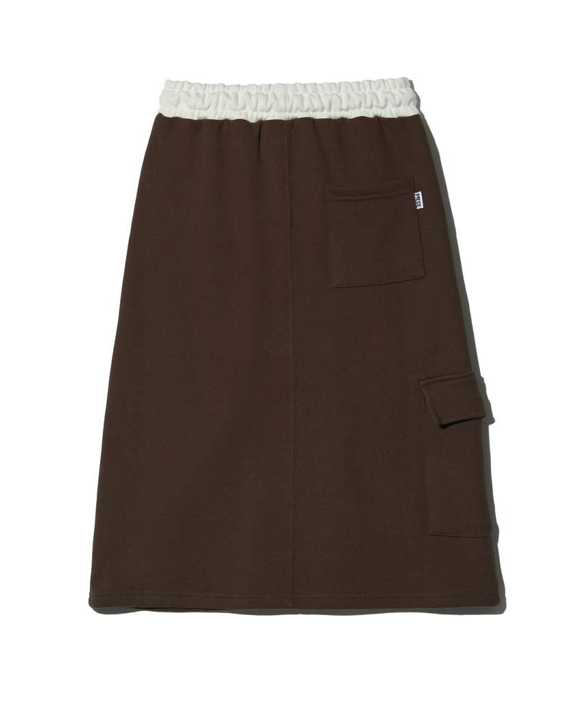 Peace Maker Official Cargo Midi Skirt (Brown)