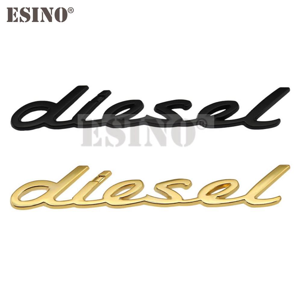 Car Styling 3D Diesel Metal Chrome Zinc Alloy Emblem Logo Car Badge Body Trunk Fender Adhensive Emblem Auto Accessory