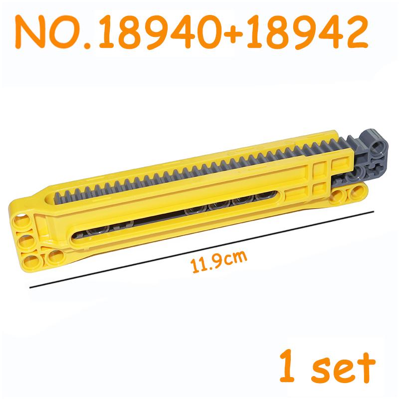 High-Tech MOC Tandwielrek en Onderdeelenset, DIY Bouwsteenstenen 3743 87761 6630 64781 24121 18940