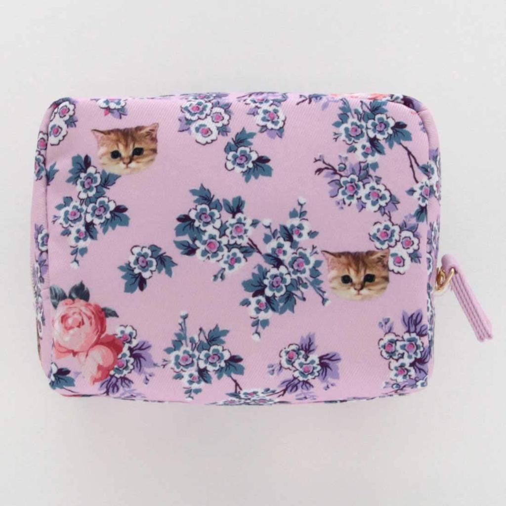 PAUL JOE ACCESSOIRES Makeup Pouch Floral Print Hand Pouch & Women's (Pink) 107501-1202-01
