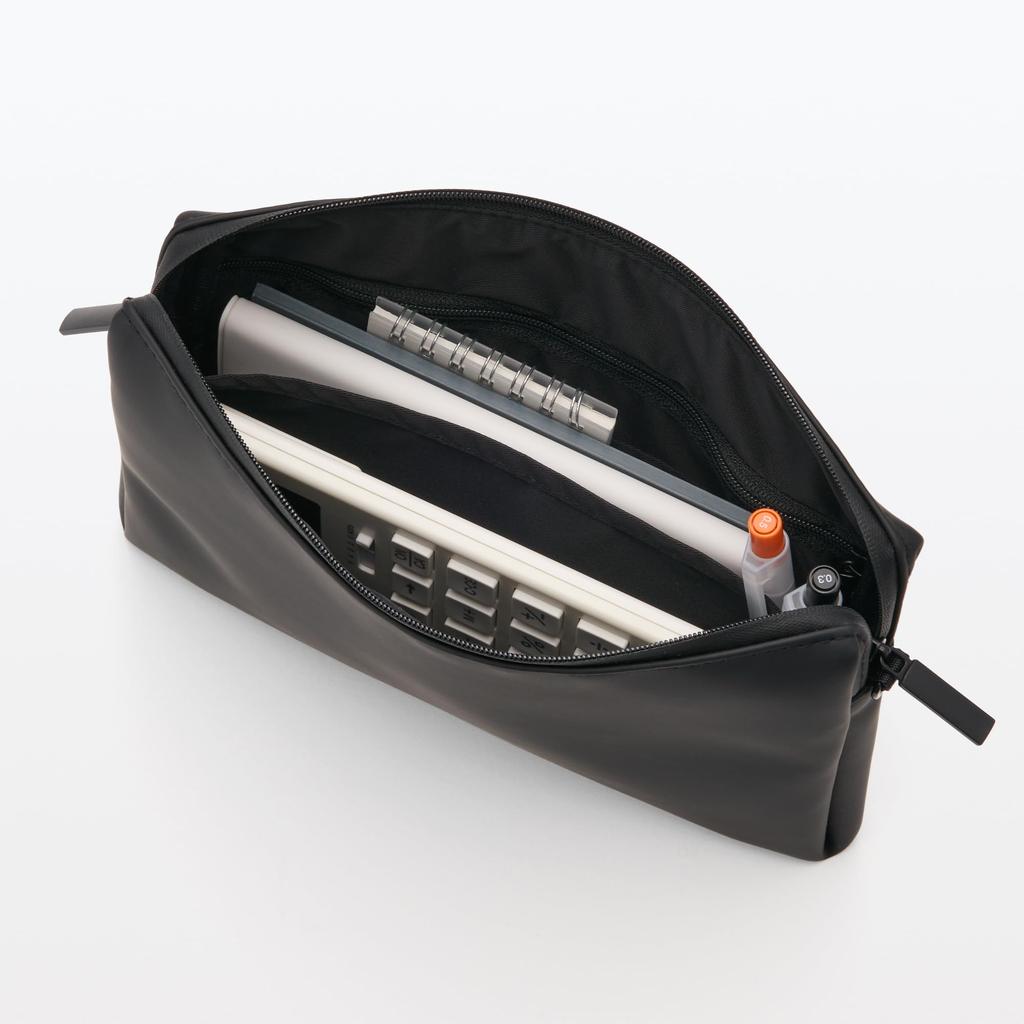 MUJI OHH68A4A Flexible Combination Storage 22 X X 15 Cm Case, Rectangular, Slim, Large, Black, Approx. 2.7
