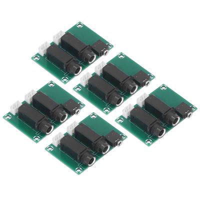5Pcs Audio Adapter 6.5 6.35 6.3 To 2.54 Microphone Converter Board Module Set Kit