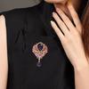 Luxury Rhinestone Rhinestone Bow Tie Clear Crystal Vintage Fashion Crystal Brooches Dangle Design Large Crystal Teardrop Brooch