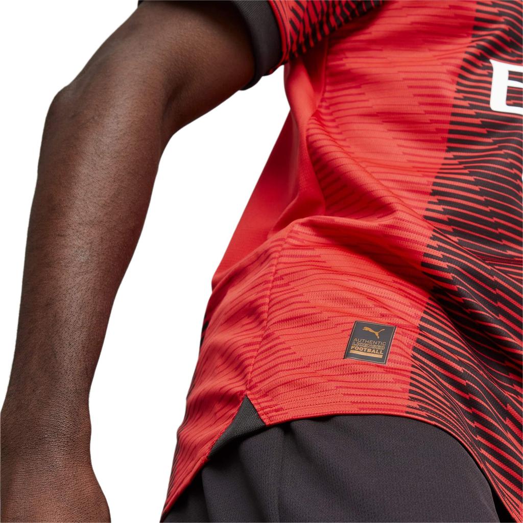 Puma Maglia da Calcio da Allenamento a Maniche Corte con Scollo a V e Stampa Logo Alfabeto Uomo Top Rosso 770383-01