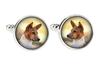 Basenji, African bush dog, Congo dog - cufflinks and tie with your photo, a suit decoration, men's jewelry from the Art-Dog brand.