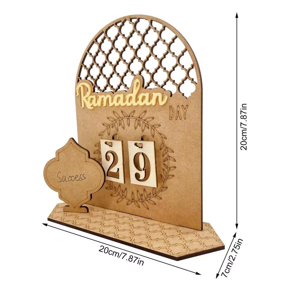 Ramadan Countdown Calendar 2026 Eid Mubarak Ornament Islamic Home Decoration for Muslim Festival Party Decor Gift Idea