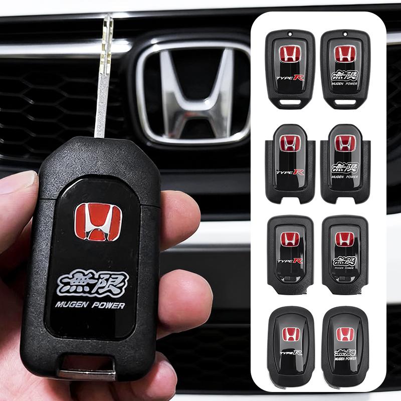 LUP1 1ocs Car Key Fob Pocket Cover Case For Honda Fit Jazz Civic CR-V HR-V Accord Jade Crider Odyssey Remote Protector Accessories