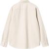 Carhartt WIP Camisa Bolton Cor Sólida Gola Ponta Manga Longa Camisas Masculinas Off-White I030238-MOO-GD