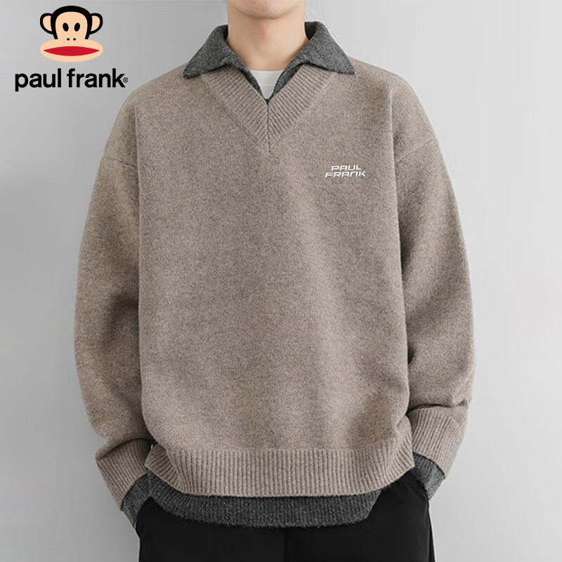 

Paul Frank Men s Faux Two-Piece V-Neck Knitted Sweater 2XL