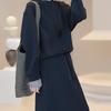 Women's Elegant Hooded Two-Piece Skirt Set - Long Sleeve, Spring/Autumn 2025 Collection