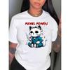 European Sizes Women's Cute Scary Cat Print T-Shirt - Compatible for Devices - Casual Short Sleeve Round Neck Summer Top with Kitten Lettering