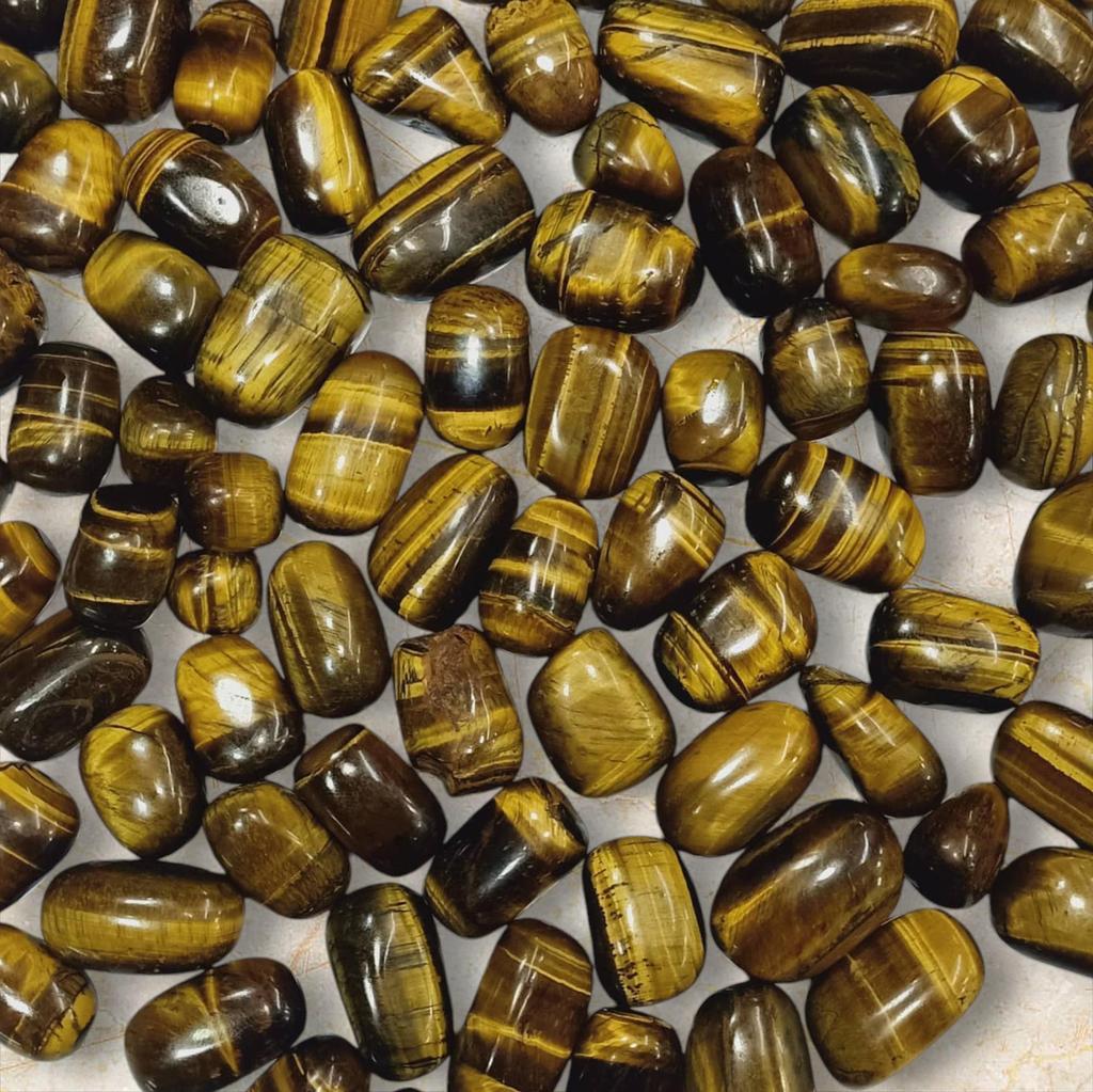 Natürlicher Tigerauge, polierter Trommelstein, Lot, 15-30 MM. Feuerstein-Tigerauge-Edelstein, Tigerauge-Trommelstein-Lot, Heilstein.