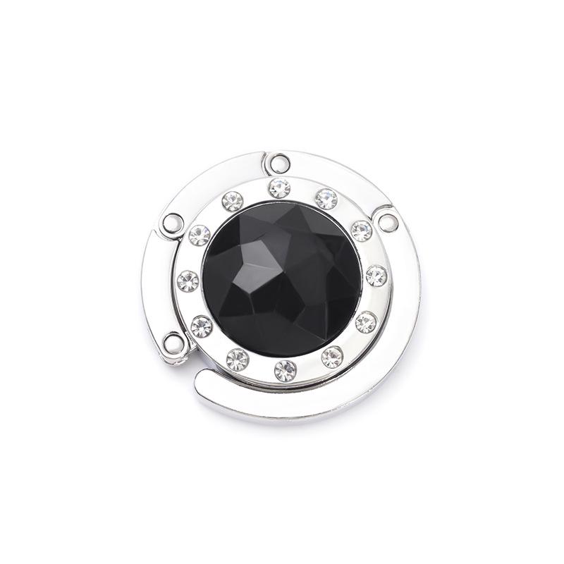 Round 12-Side Diamond Handbag Hook - Multi-Color Metal Hanger