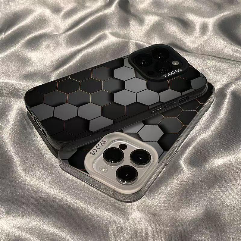3D Honeycomb Drop-Proof Case for iPhone 12X, 14Pro, 15Plus, 16Promax