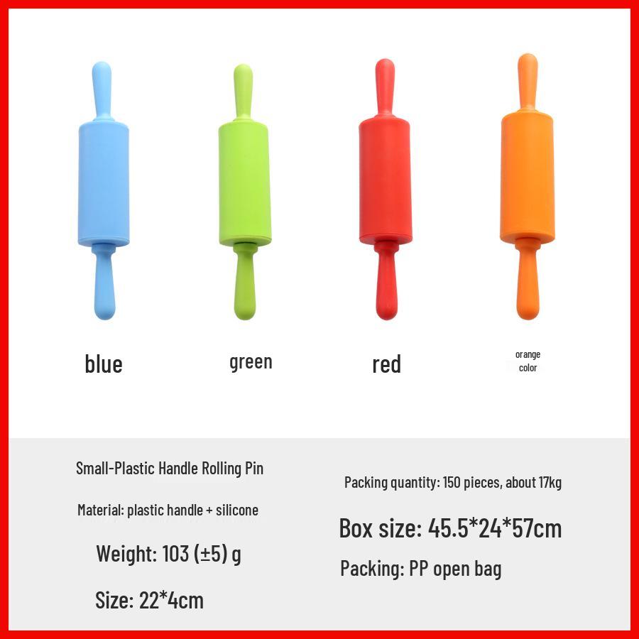 Silicone Rolling Pin Set: Large, Medium & Small with Wooden Handles, Silicone Mat, Dumpling Dough Tools & Hammer