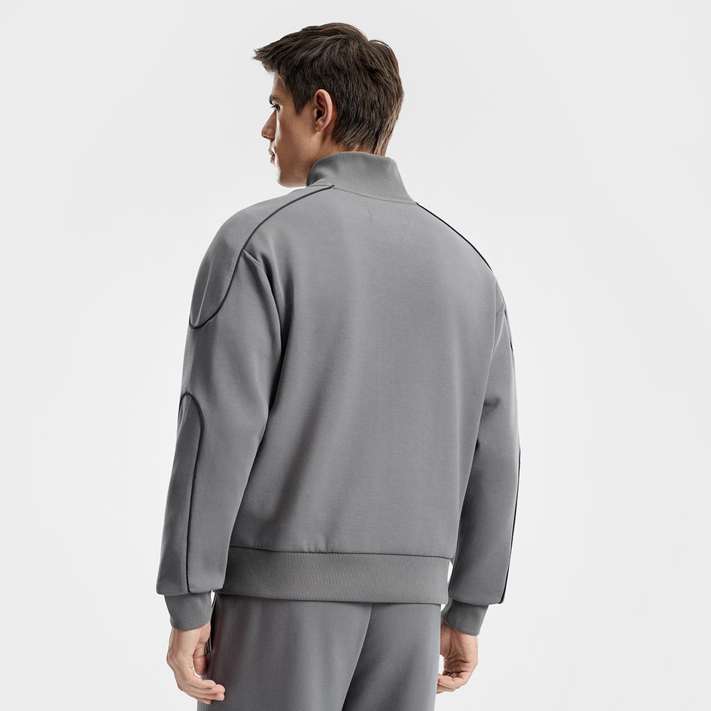 Fila Tennis Fashionable Personality Trend Classic Retro Sports Casual Versatile Comfortable Loose Knit Jacket Men Jacket Dark-Reef-Gray A11M613515FDY