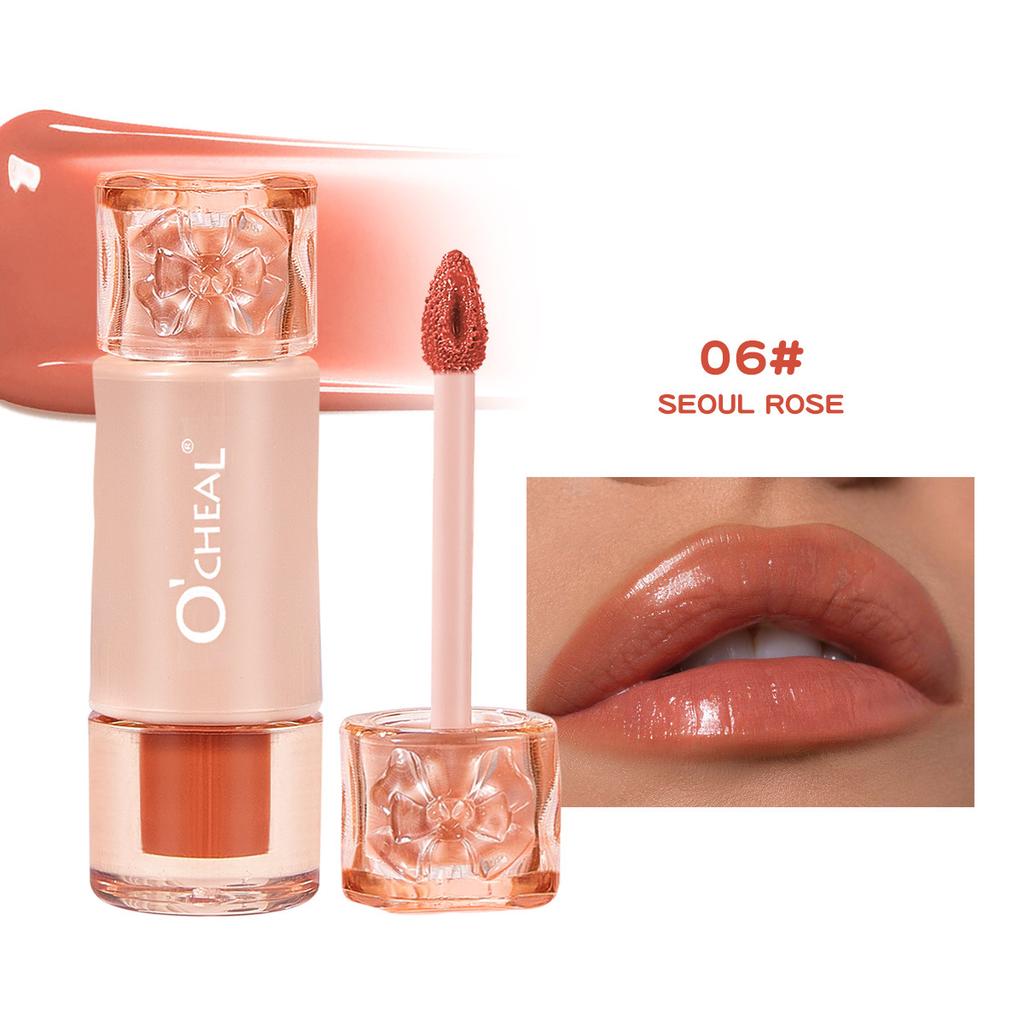 OCHEAL Cross Border Velvet Mirror Matte Lip Gloss Lipstick Moisturizes and Nourishes Not Easy To Stick To Cup White Lip Gloss