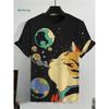 Cat Pattern Men's T-Shirt 3D Print Funny Animal Short Sleeve T-Shirt Oversized Tops Summer Daily Outdoor Casual Men's Clothing
