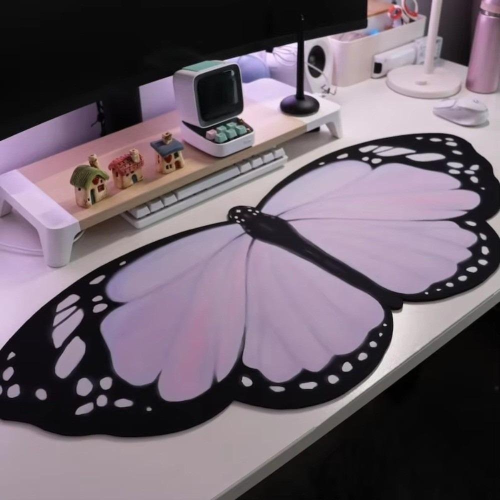 Wear-resistant Butterfly Deskmat Anti Slip Butterfly Mouse Pads Decoration Laptop Desk Mat Home