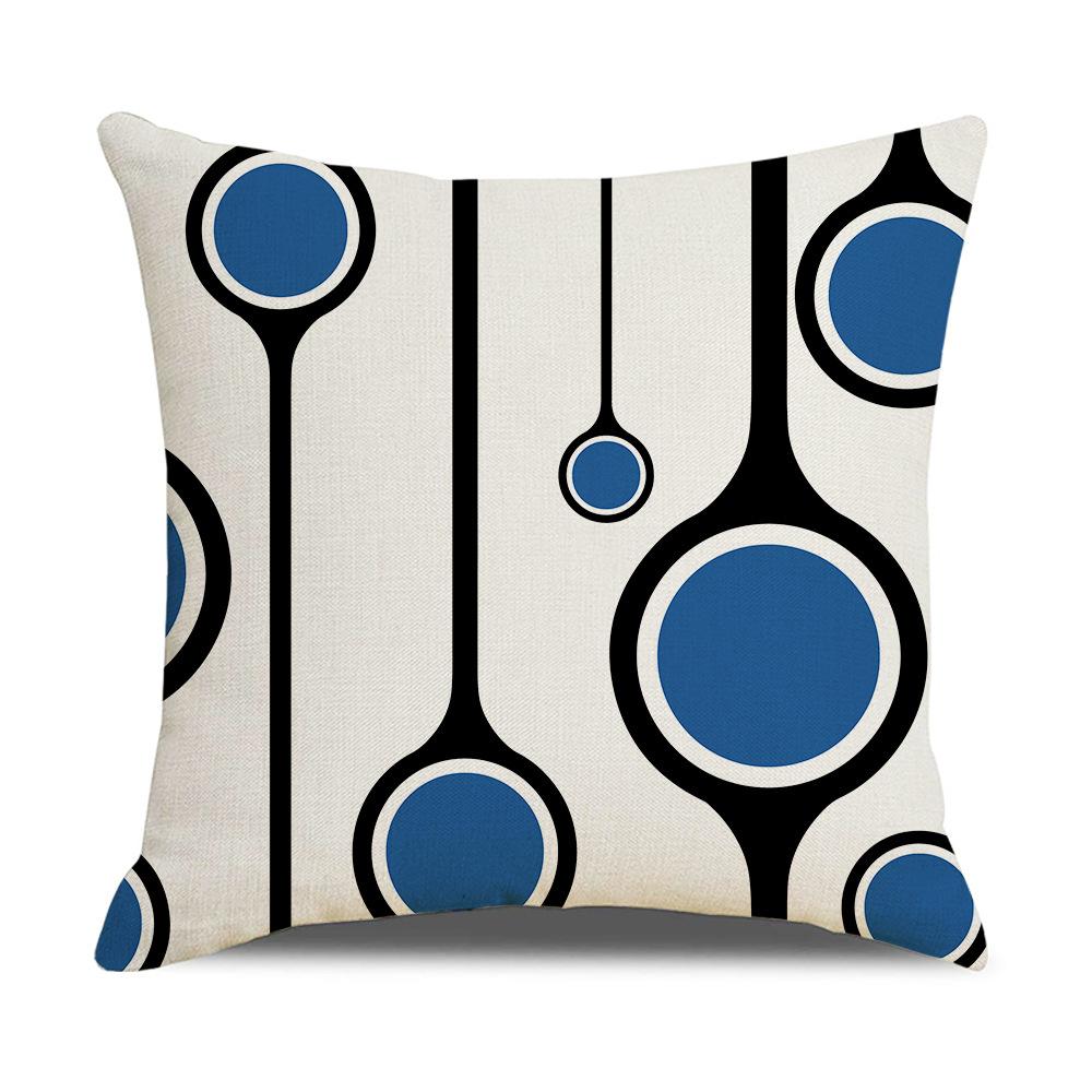 Modern Simple Nordic Ins Style Linen Pillow Case Sofa Pillow Case Home Supplies Contrast Color Pillow Case