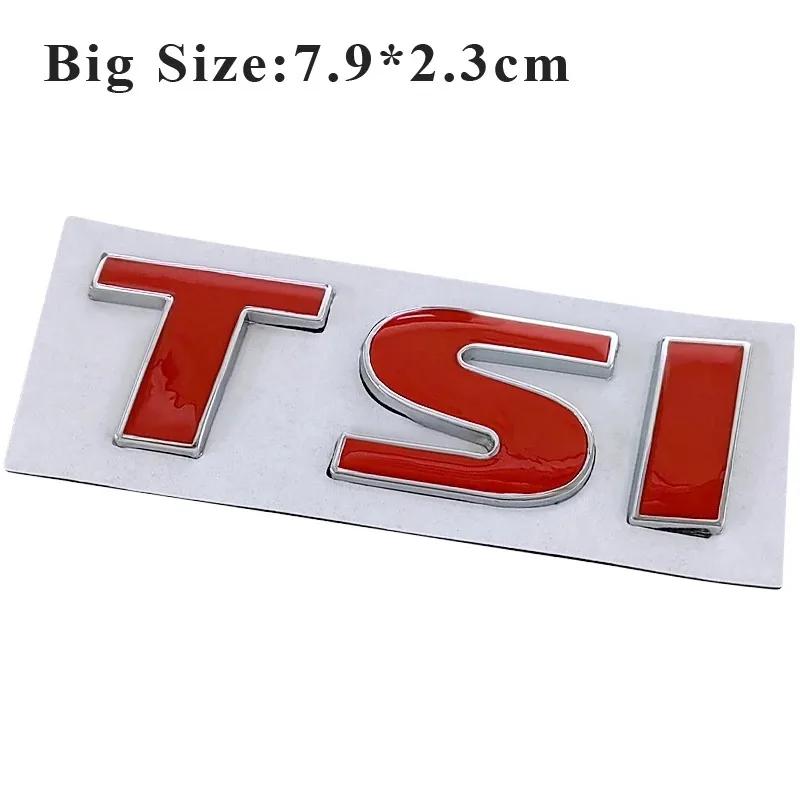 AGLNX1 3D Metal TSI Logo Car Rear Trunk Emblem Badge Decals Sticker For VW Volkswagen Tiguan Polo Golf 4 5 6 MK6 MK7 Jetta Passat B5 B6 QQ14