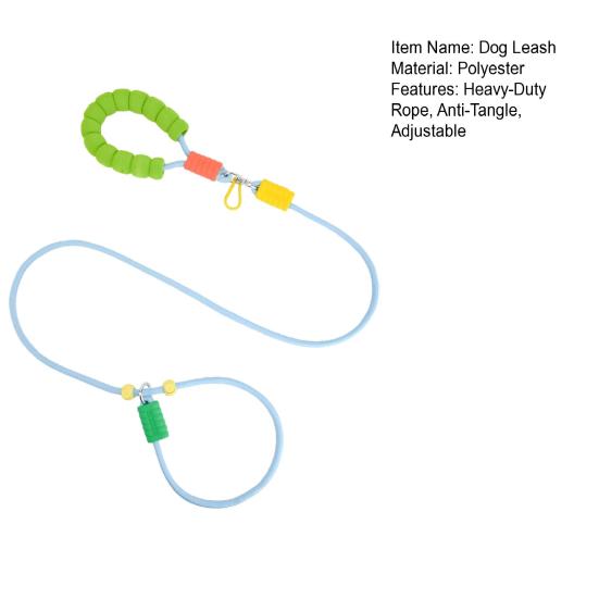 Slip Lead Dog Leash Heavy Duty Pet Leash with Padded Handle Anti-Tangle Clip Adjustable No Pull Training Rope Lead for Medium Large Dogs