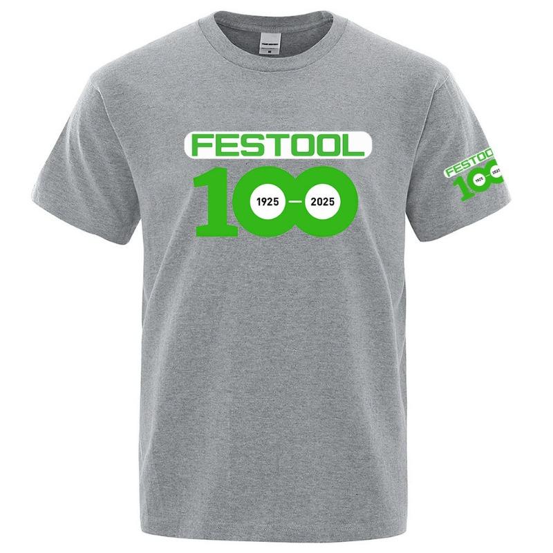 

Men s Festool Logo Print High Quality Round Neck Short Sleeve Classic Pure Color Tees Summer Casual Cool Top 4XL