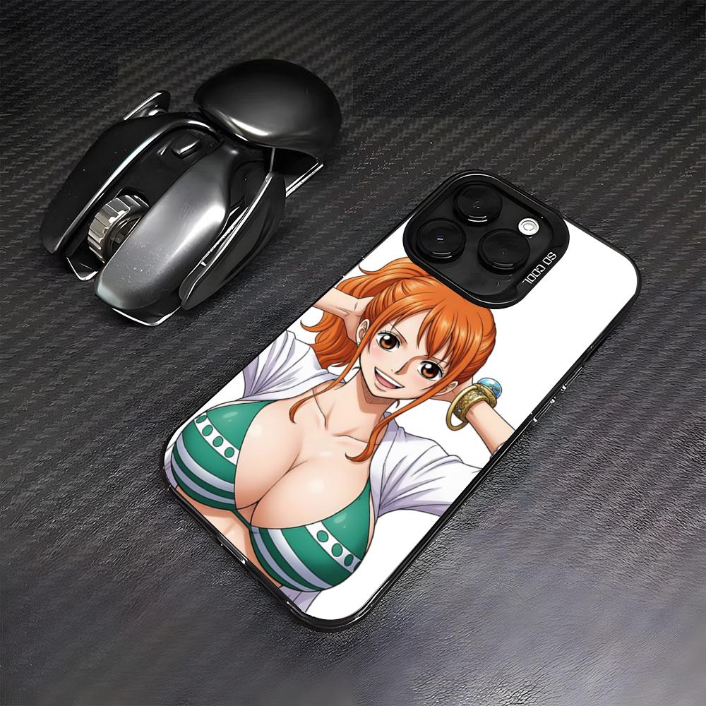 N-Nami Anime Phone Case For IPhone17 Air 16 15 14 Plus 13 12 11 Pro 7 8 XS Max XR Silver Black Bumper Case