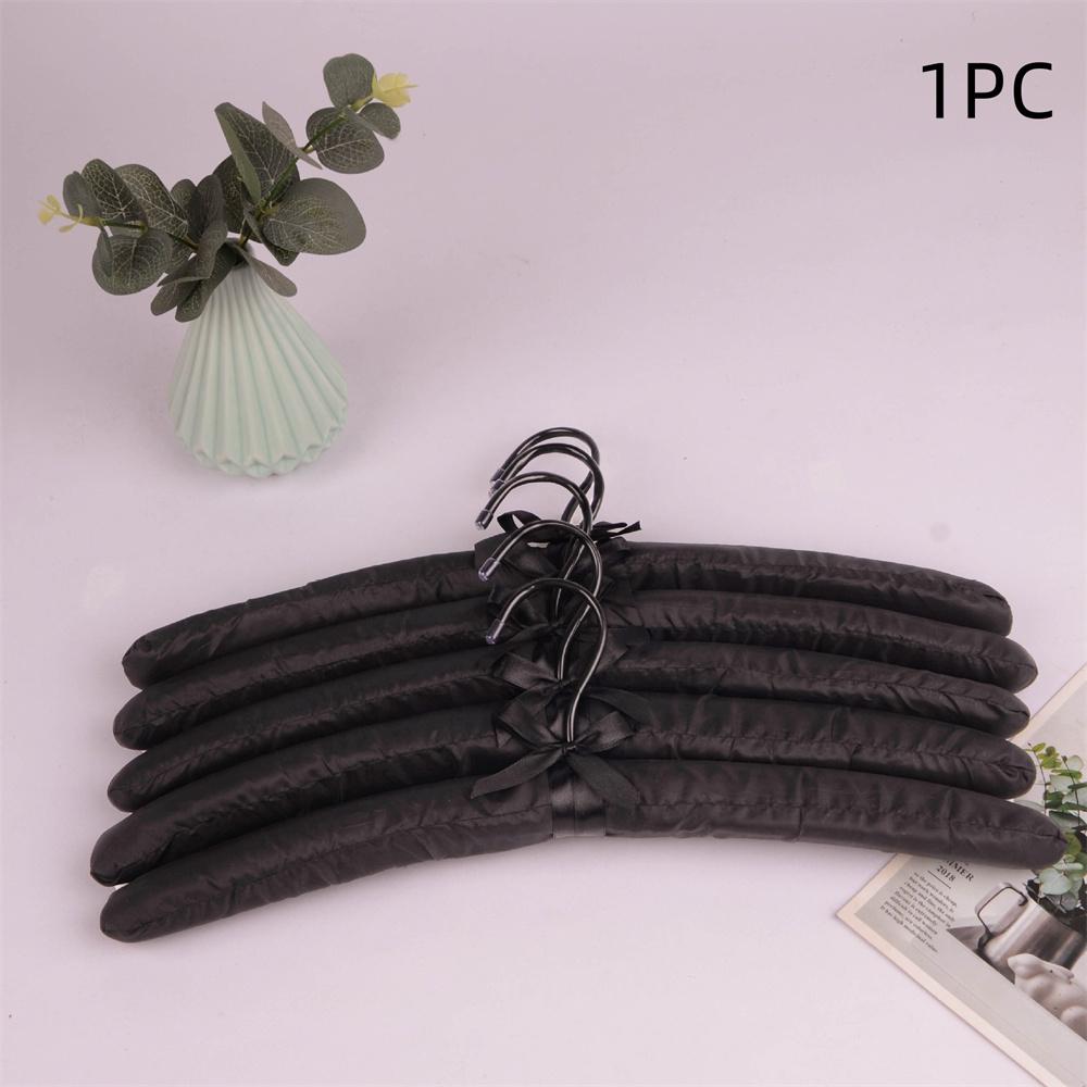 1PC Satin Padded Clothes Hanger Silk Wrapped Coat Rack Wrinkle Non-slip Coat Hanger Dress Clothes Sponge Hanger