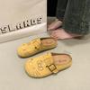 Retro cute cartoon slippers women's 2025 new lazy one-pedal fashion bag head half slippers
