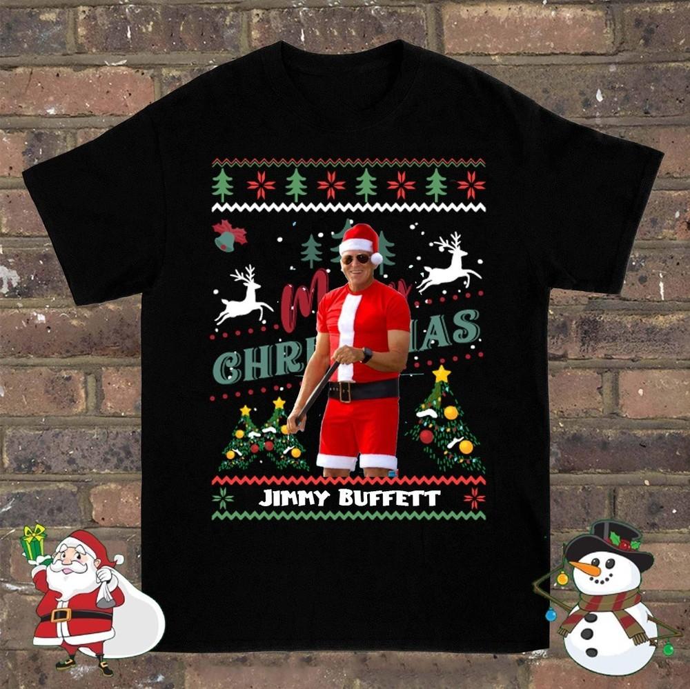 

New Jimmy Buffett ugly Christmas Gift Unisex S-5XL Shirt OS73 Unisex T-Shirt M