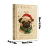24 Days 2D Acrylic Dog Seasonal Decor Pug Tree Ornament Countdown Calendar Gift Box For Dog Lovers Holiday Party Favors