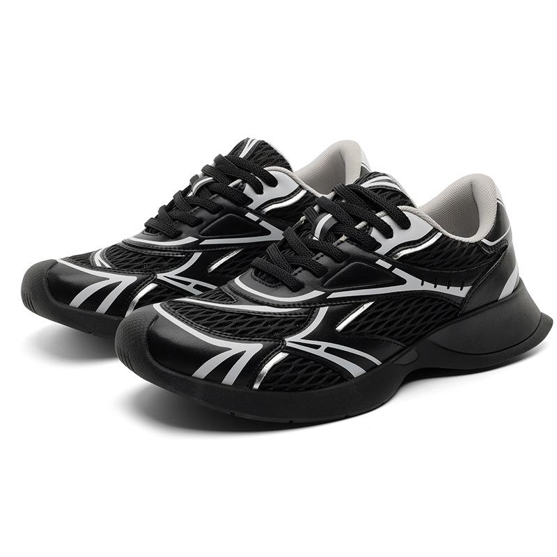 Sneakers Spring and Summer New Silver Breathable Running Casual Shoes Mesh Thick Sole Heightening Dad Shoes