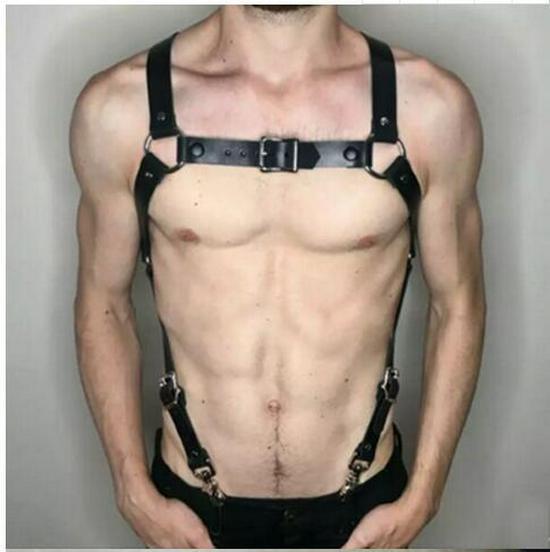 Ανδρική Καθημερινή Ζώνη με Τιράντες - Στυλάτο Αξεσουάρ Μέσης