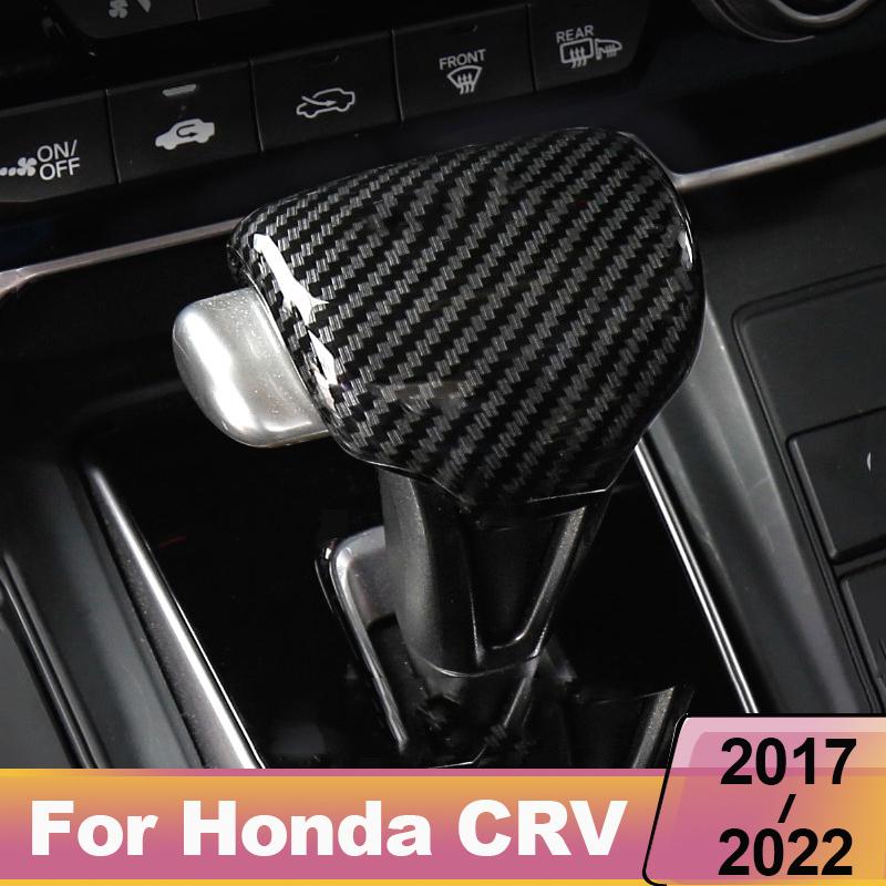 Car Gear Lever Head Cover Shift Knob ABS Carbon Fiber Trim for Honda crv CR-V 2017 2018     Accesories Auto