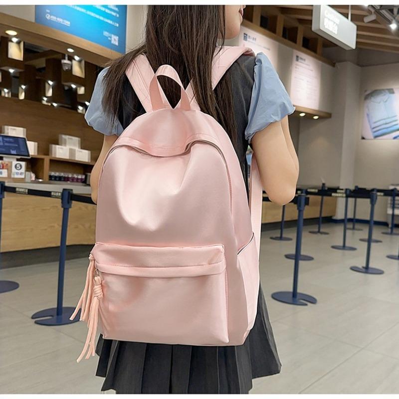 Casual large-capacity schoolbag female junior high school student girl simple high school college student backpack backpack tide
