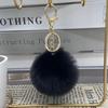 Auf Lager 8cm Kunstkaninchenfell Pompom Schlüsselanhänger - Plüschkugel Anhänger für Taschen und Kleidung